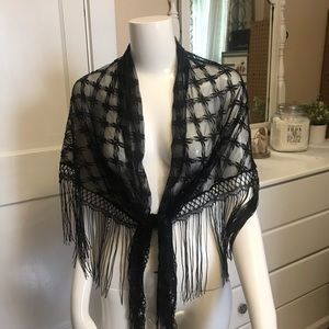 Sheer black scarf